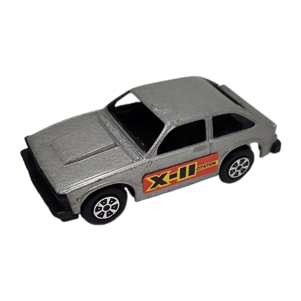 TootsieToy Chevrolet Citation X-11 Diecast Toy Car Silver Black 1980 Chevy